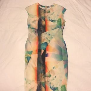 Zara Abstract Print Scuba Dress Size Medium